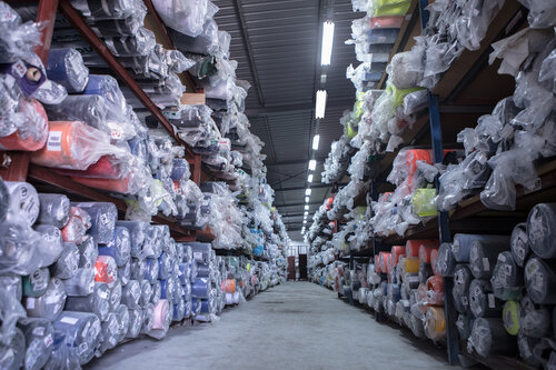 Picture of Cindico fabric storage at Morocco PPE production plant