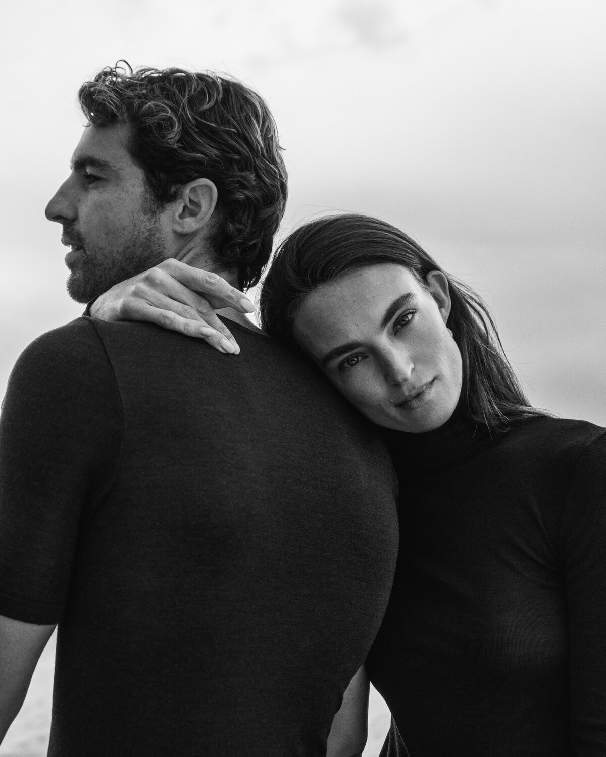 Company HANRO Couple in Woolen Silk shirt MADE IN GREEN labelled